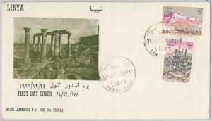 50187   - LIBYA --  POSTAL HISTORY: FDC COVER 1966 - ARCHITECTURE Archeology