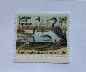 US 1984  Scott  2086  MNH  - 20c, Louisiana world expo, fresh water life