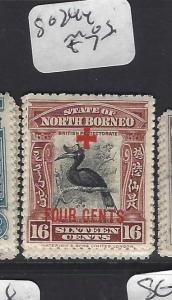 NORTH BORNEO  (PP2811B)  BIRD RED CROSS 4C/16C  SG 244   MOG