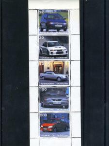 Tajikistan 1999 CARS Strip (5) Perforated Mint (NH)