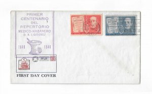 Cuba 1940 Medecine set of 2 FDC with a better cachet