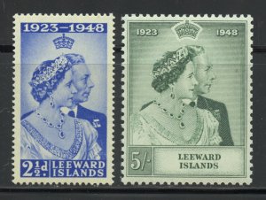 Leeward Islands Scott 118-19 MNHOG- 1949 Silver Wedding Issue - SCV $7.00