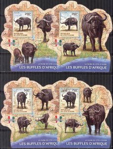 Ivory Coast 2014 Bison's 4 S/S MNH