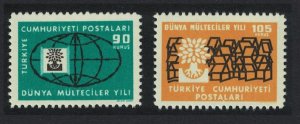 Turkey World Refugee Year 2v 1960 MNH SC#1478-1479 SG#1897-1898 MI#1729-1730