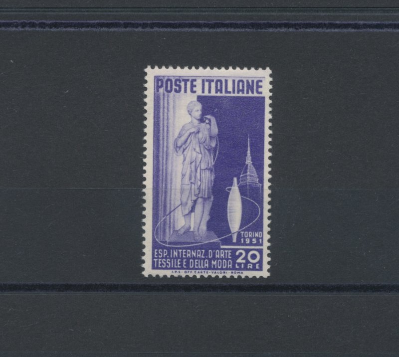 1951 Italy - Republic, Textile Art, 1 val, n . 659, MNH **