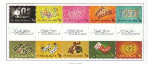 NEW ZEALAND # 2161 VF-MLH SHEET OF 10 PERSONALISED STAMPS