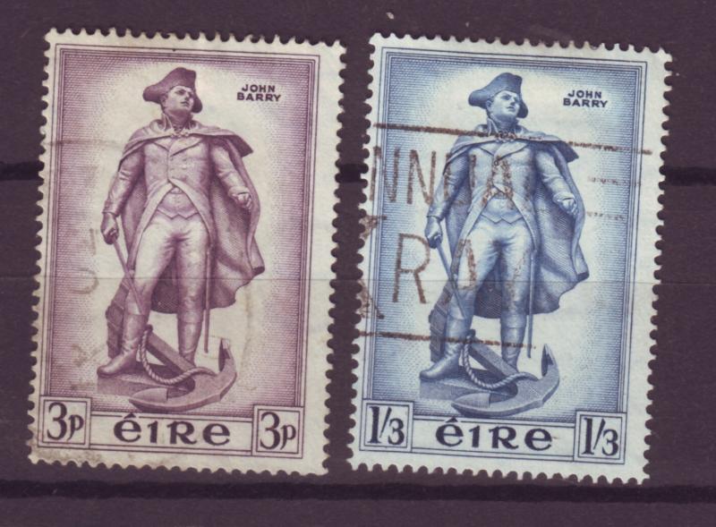 J16337 JLstamps 1956 ireland set used #155-6 barry