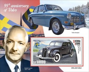 Sierra Leone - 2022 Volvo Automobile Anniv. - Stamp Souvenir Sheet - SRL220129b1