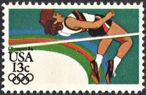 SC#2049 13¢ Summer Olympics: High Jump Single (1983) MNH