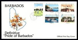 Barbados Scott 985/94 FDC. Medium Value Definitives