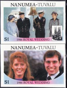 Tuvalu -  Nanumea  #65-68 MNH Imperf Royal Wedding 1986