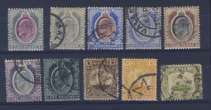 10x Malta Used Stamps; 1904-1911 up to 1-Shilling Guide Value = $67.60