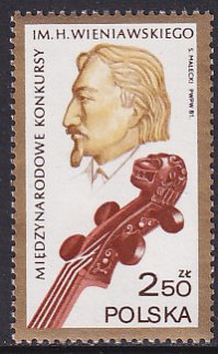 Poland 1981 Sc 2482 Violinist Composer Henryk Wieniawski Stamp MNH