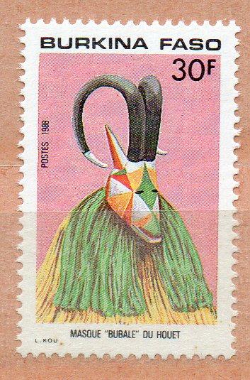 BURKINA FASO - BUBALE DU HOUET MASK - 1988 - 30F -