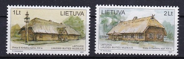 2001 Lithuanian Scott 700-701 19th Century Dwellings MNH