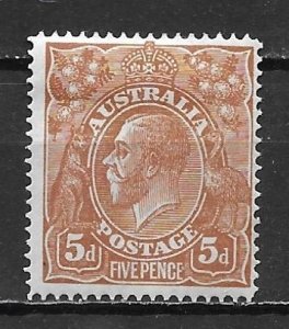 Australia 36 5d KGV single MLH