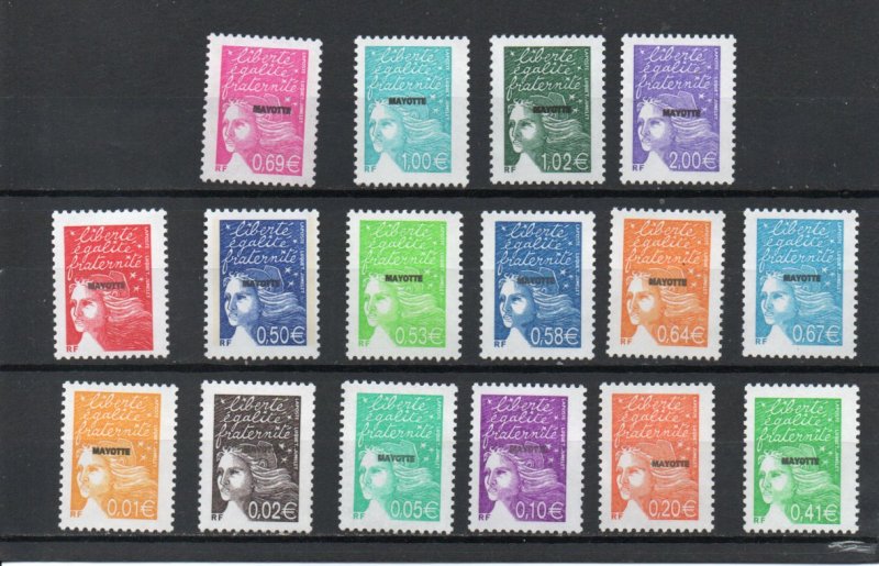 Mayotte 159-174 MNH .