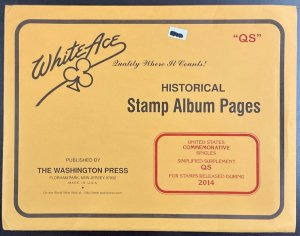 White Ace Historical Stamp Album Pages US Comm Simplified Supplement QS 2014 NEW