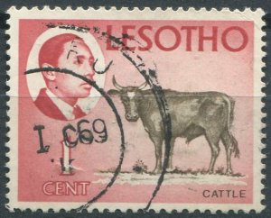 Lesotho Sc#48 Used, 1c dk red & brn, Definitives 1968-1969 (1968)