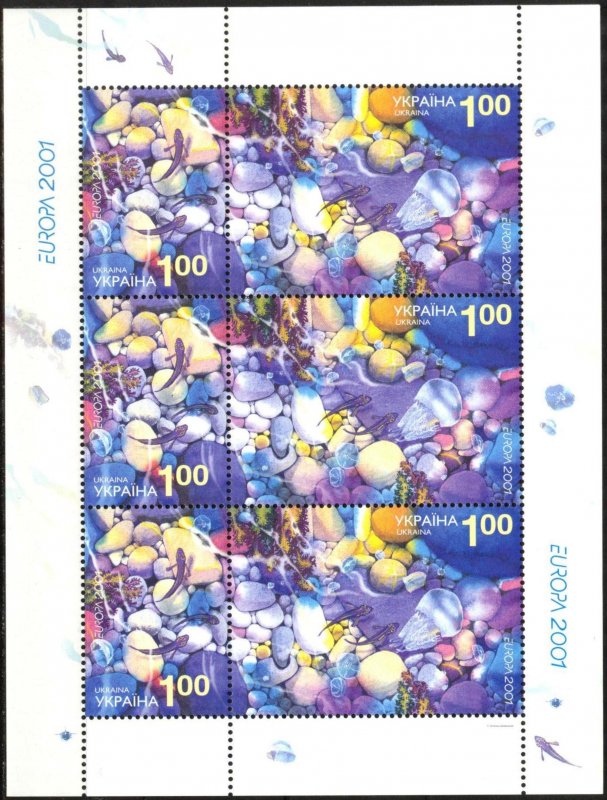 Ukraine 2001 Europa CEPT Water - Natural Treasure sheet MNH