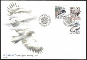 Sweden 1988 Nature Protection Birds Fishes Seals FDC