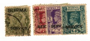 Burma #O7, O15, O20-1 used