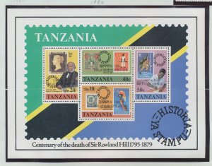 TANZANIA  - Scott 148a - MNH  S/S - Rowland Hill- London80 o/p - 1980