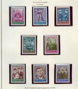 AJMAN 1966 JOHN F. KENNEDY MEMORIAL NEW CURRENCY OVERPRINTED SET  MINT NH