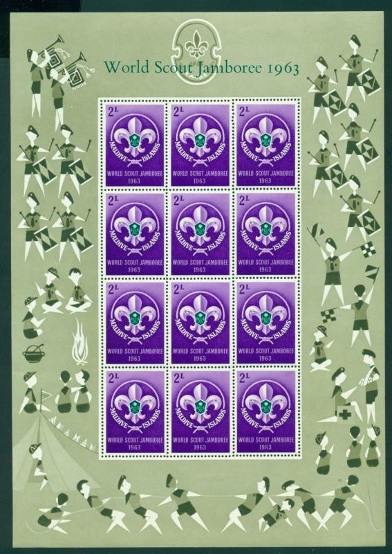 Maldive Islands Scott #129-130 Variety MNH Boy Scout Jamboree MINISHEET CV$6+