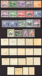 Cyprus SG151/63 1938-51 KGVI Set of 19 Wmk Mult Script CA M/M