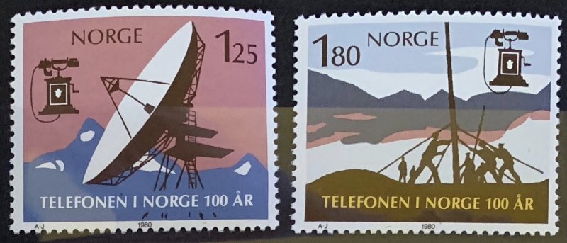 Norway 1980 #763-4 MNH. Telephone