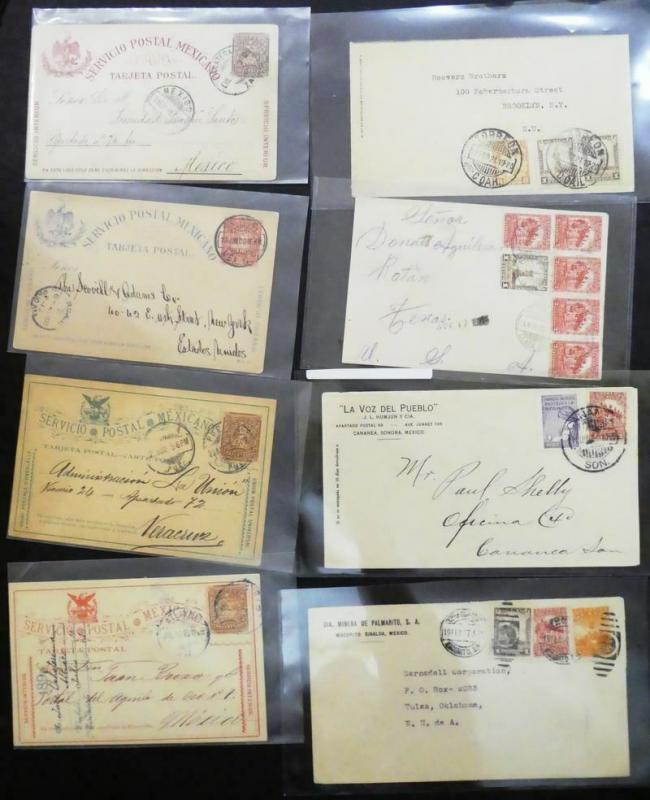 EDW1949SELL : MEXICO Fantastic Mint & Used collection of 60 Postal History items