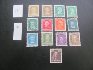 Germany 1926-7 MNH SC 351-362 SET  VF/XF 1100 EUROS (171)