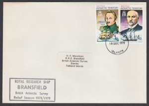 BR ANTARCTIC TERRITORY 1978 cover Royal Research Ship BRANSFIELD cachet.....T212