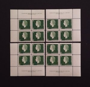 Canada 402 Plate Blocks Matched Set No. 2 VF MNH 