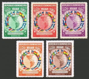 Dominican Rep 351-355, MNH. Mi 365-369. Pan American Union, 50th Ann. 1940.Flags