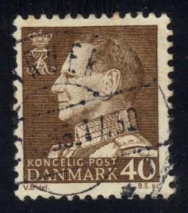 Denmark #417 King Frederik IX (non-fluor); used (0.50)