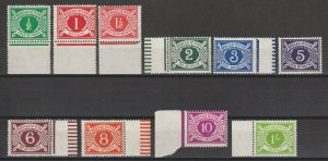 IRELAND 1940/70 SG O5/14 MNH Cat £65