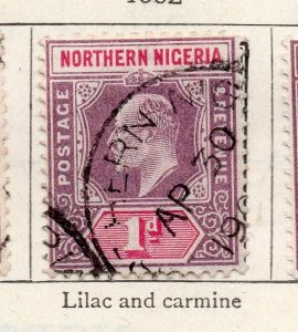 Northern Nigeria 1902 Early Issue Fine Used 1d. NW-270323