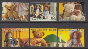 New Zealand 1681-1686 Dolls Teddy Bears MNH VF