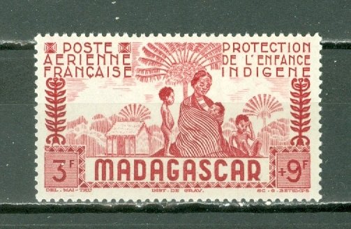 MADAGASCAR 142 AIR SEMI-POSTAL #CB4 MINT LIGHT H