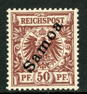 Germany 1900 Samoa 50pf Red Brown Scott #56 MNH F363