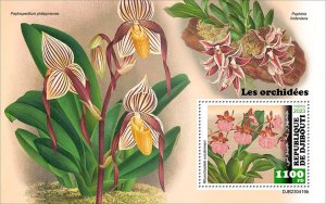 DJIBUTI - 2023 - Orchids - Perf Souv Sheet - Mint Never Hinged