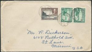 BERMUDA 1937 2½d rate cover St Georges to USA..............................42497