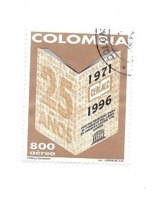 COLOMBIA 1996 NATIONAL CENTRE OF DEVELOPMENT OF BOOKS 25 YEARS MNH SC C889 USED