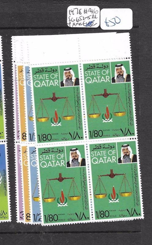 QATAR (PP1902B) HUMAN RIGHTS SG 652-5 BL OF 4  MNH