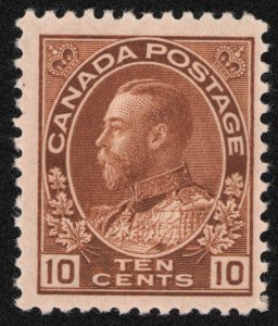 Canada Scott 118 Mint HR OG 10c cent bis brown Lot UCX031