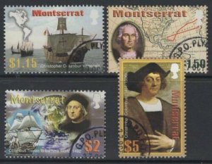 MONTSERRAT SG1337/40 2006 ANNIV OF DEATH OF CHRISTOPHER COLUMBUS FINE USED 