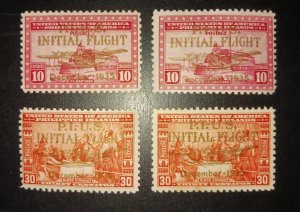 PHILIPPINES 1935 Initial Flight Overprint Stamp Sets Mint Rare Great