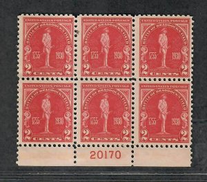 US Sc#688 M/NH/F-VF, Plate Block, Cv. $40